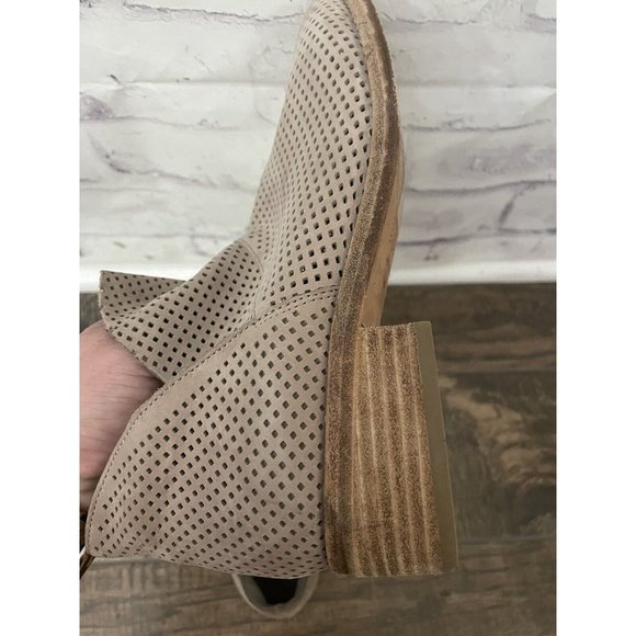 Eileen Fisher Leaf Split Booties Soft Suede Size 7.5 Vero Cuoio Tan Comfort - Picture 7 of 11